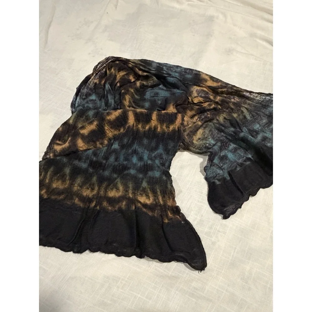 Asian Eye Soft Wool Silk Blend‎ Rectangle Scarf Shawl 61